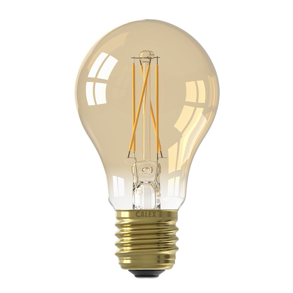 Calex LED Filament lamp goud A60 E27 7.5W 806lm 2100K dimbaar
