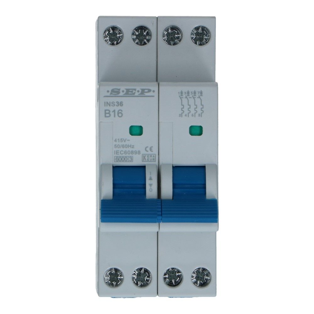 Installatieautomaat 4 polig 1A karakteristiek C 6kA INS-36