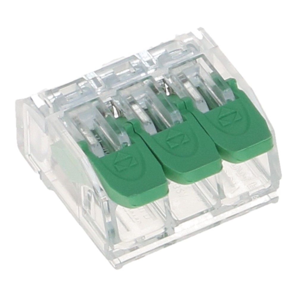Lasklem 3 voudig 0.2-4.0mm² voor massief/soepel draad - 40 stuks