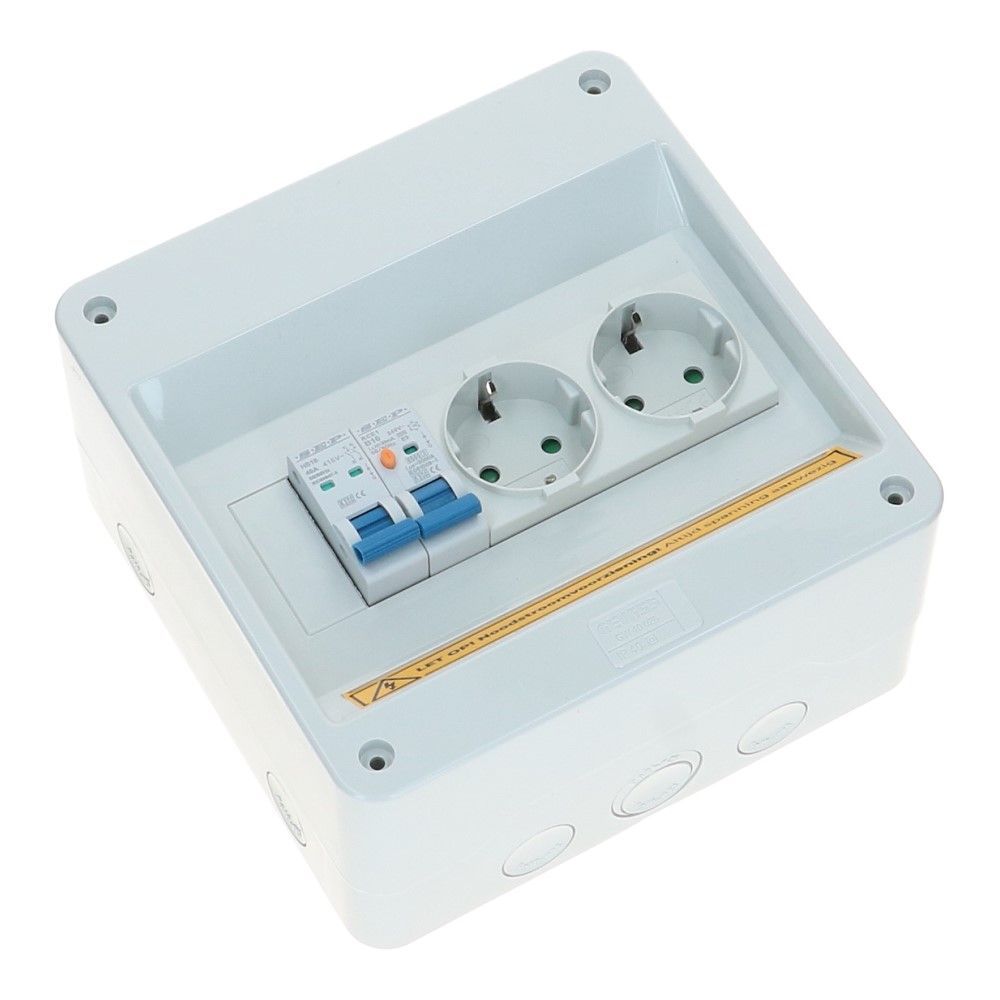 Noodstroom verdeler 2xwcd Aardlekautomaat 16A B 30mA