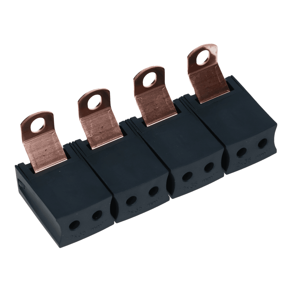 Verdeelblok uitbreiding 250A 35mm² 4 polig 750VAC