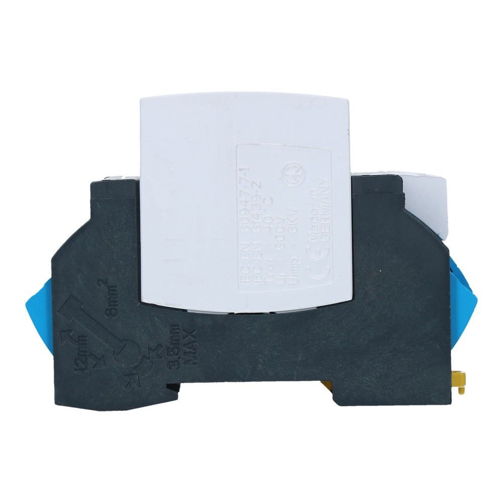 Verdeelblok DX 63A onder 4 rijen 6 aansluitingen 500VAC
