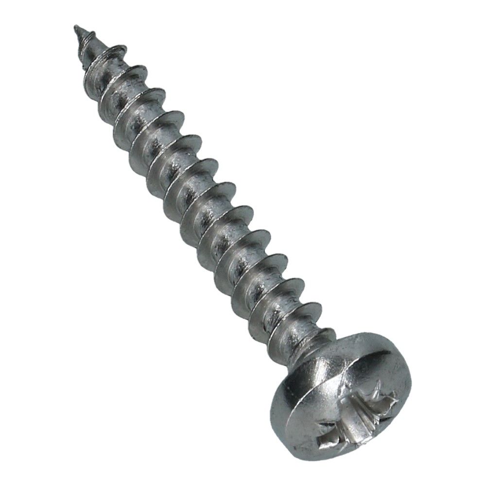 Spaanplaatschroef 6x40 bolkop RVS A2 PZ3 - 200 stuks