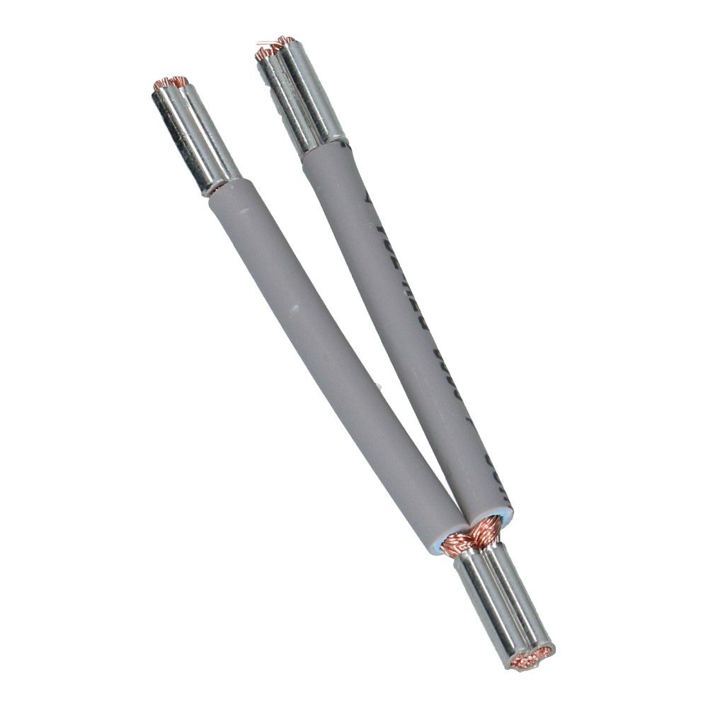 Montagedraad met vertind huls dubbel grijs 2.5mm² 470-470mm halogeenvrij 90°C 