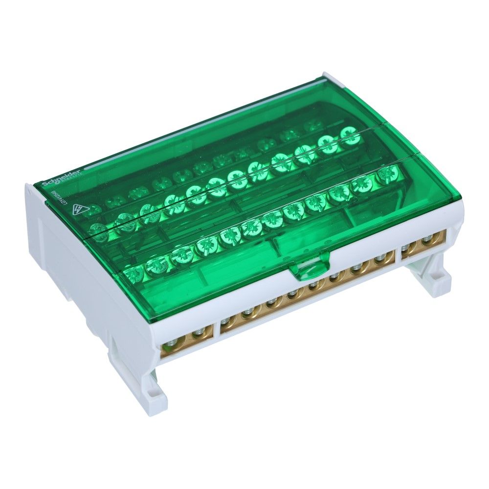 Verdeelblok DS 125A 4 rijen 12 aansluitingen 500VAC