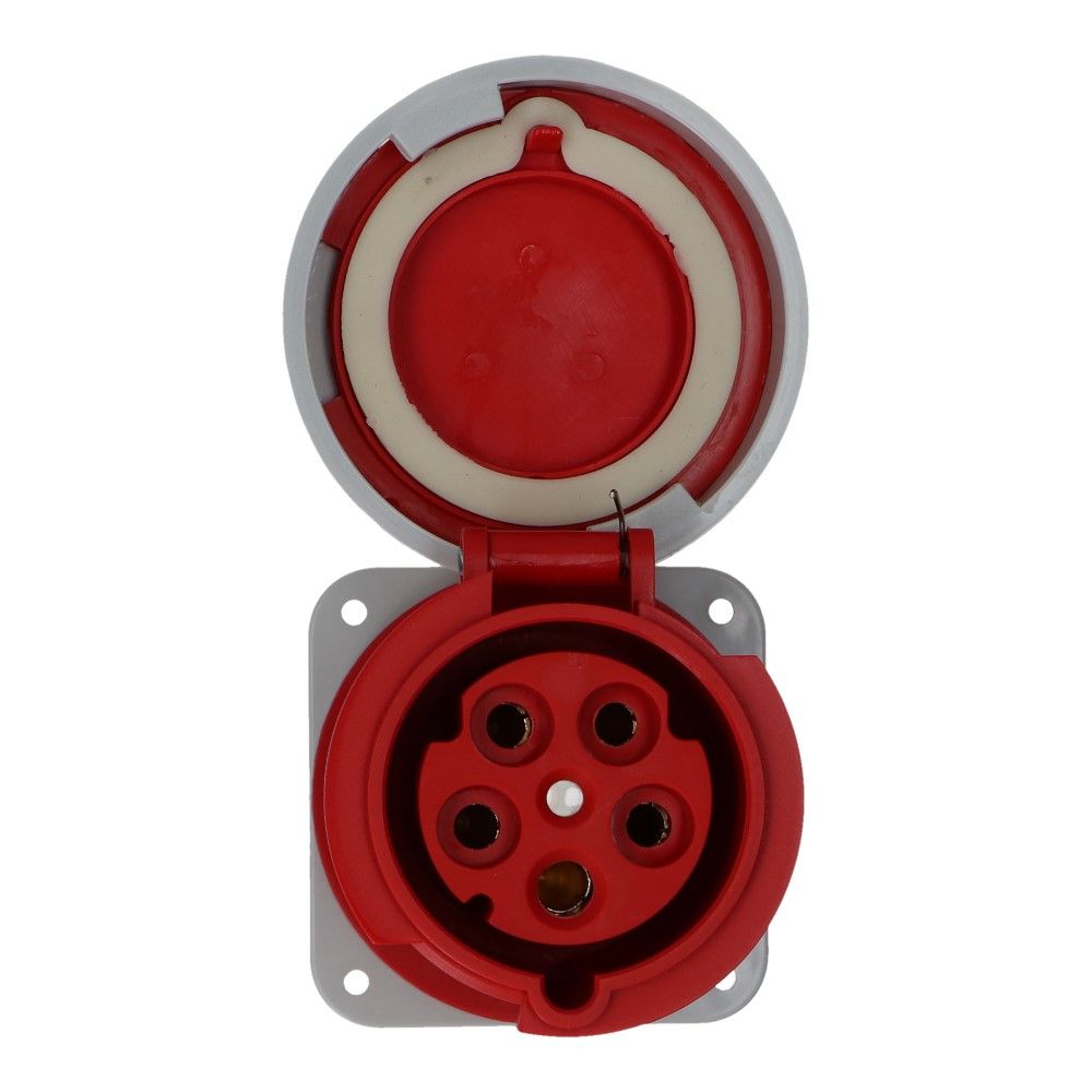 CEE female 5 polig 6H 63A IP67 inbouw wcd 380-415VAC
