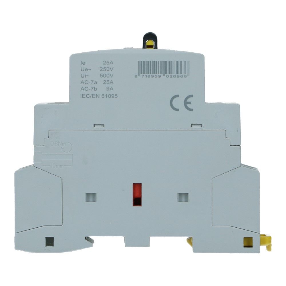 Installatierelais handbediend 25A 240VAC 2 NC