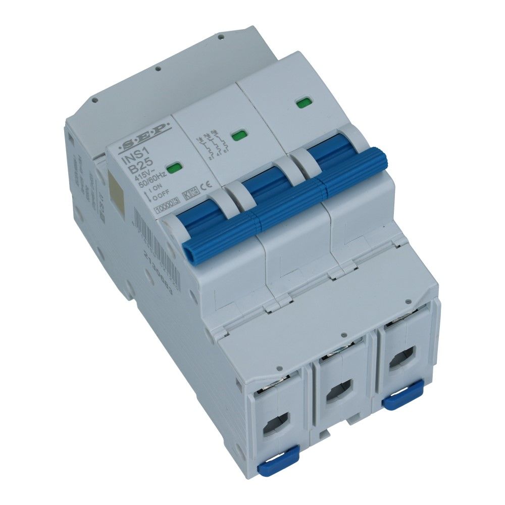 Installatieautomaat  3 polig 25A karakteristiek C 10/15kA INS1