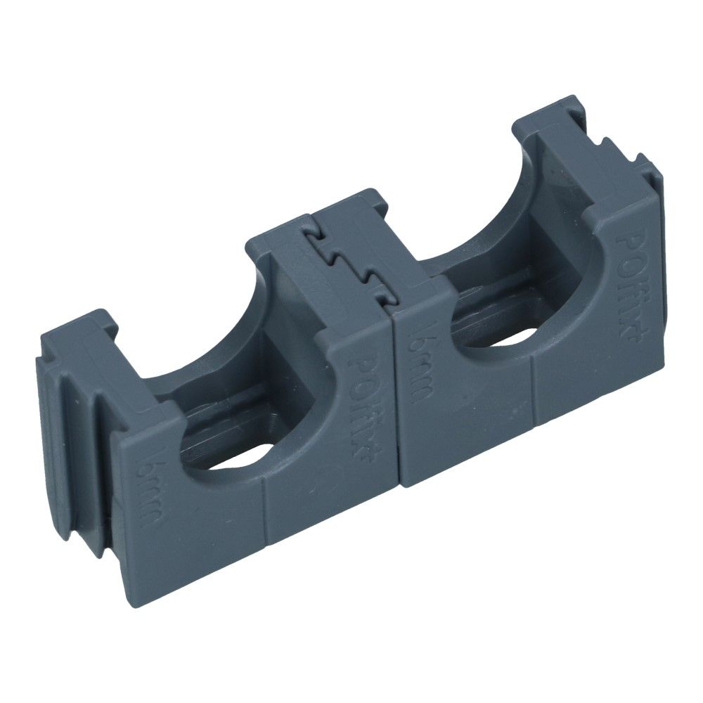 Klemblok grijs 16mm Polfix+ RAL7037 - 150 stuks