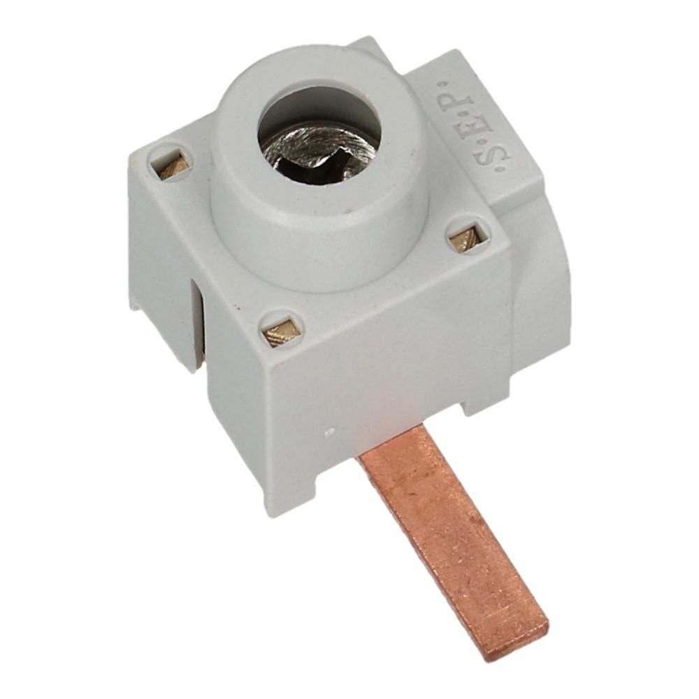 Aftakblok pin grijs 1 fase 50mm² stift 15mm zijkant