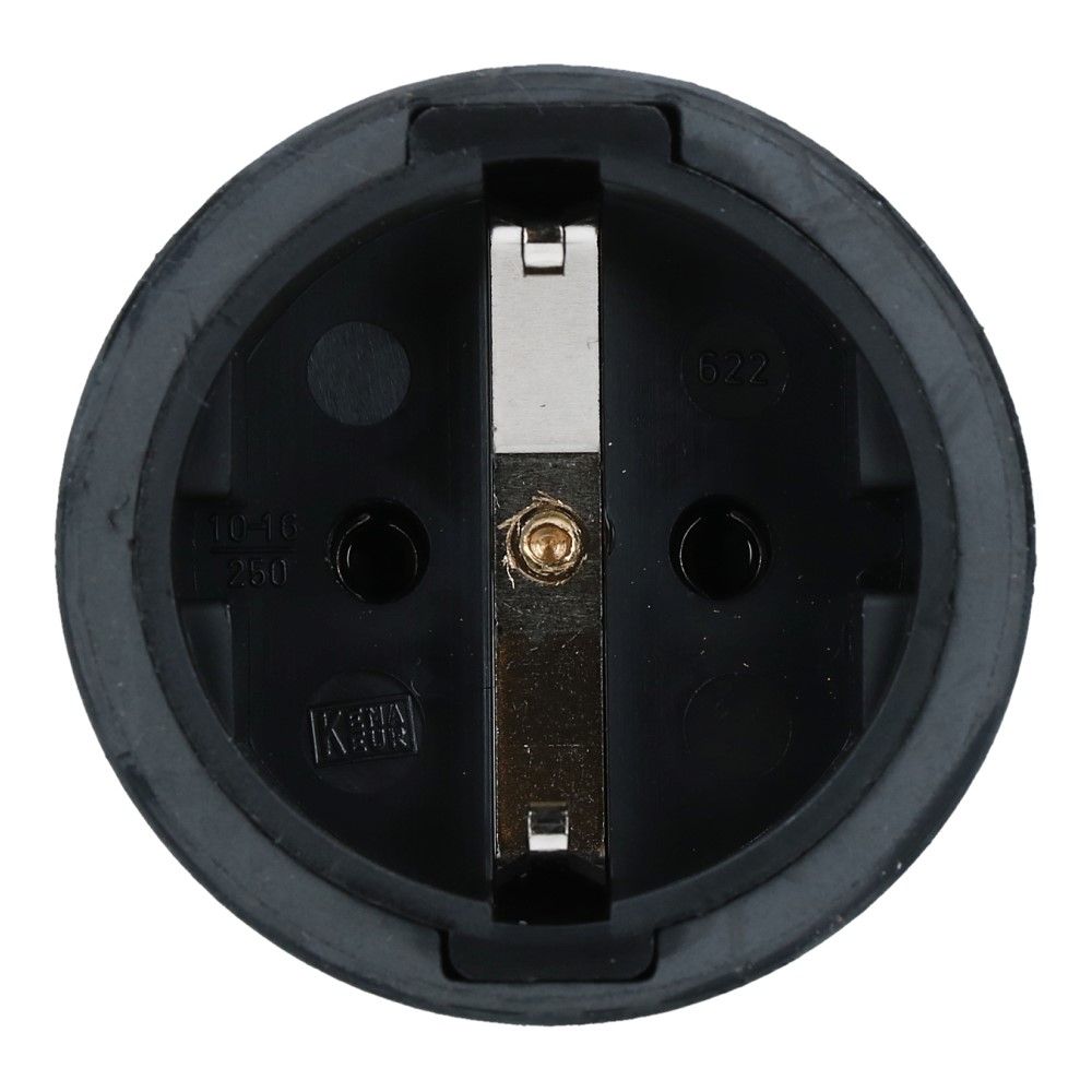 Rubber contrastekker met randaarde 16A 250VAC