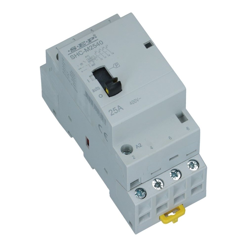 Installatierelais handbediend 25A 24VAC 3 NO + 1 NC