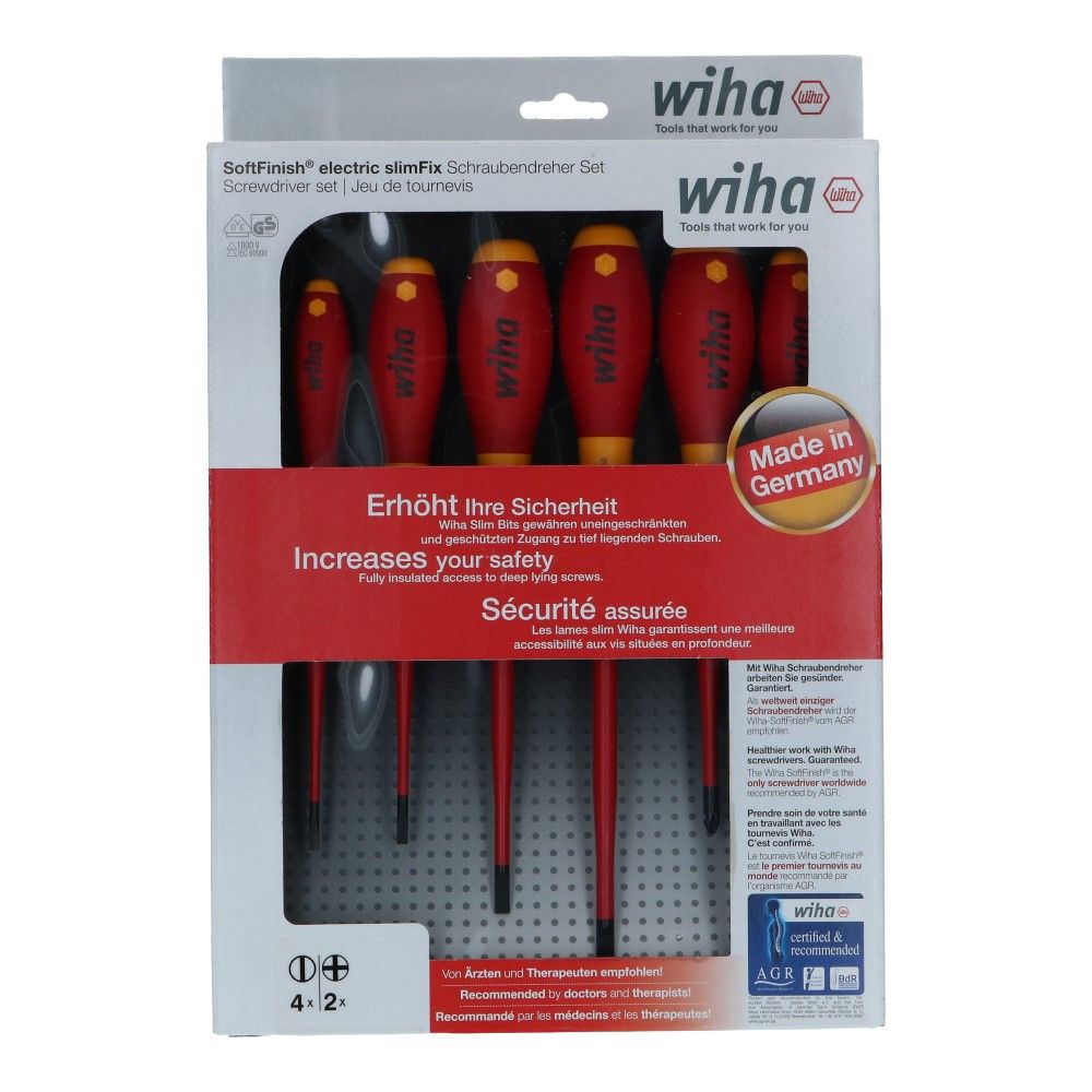 SoftFinish Electric slimFix Philips-sleufkop Schroevendraaierset 6-delig SL/PH