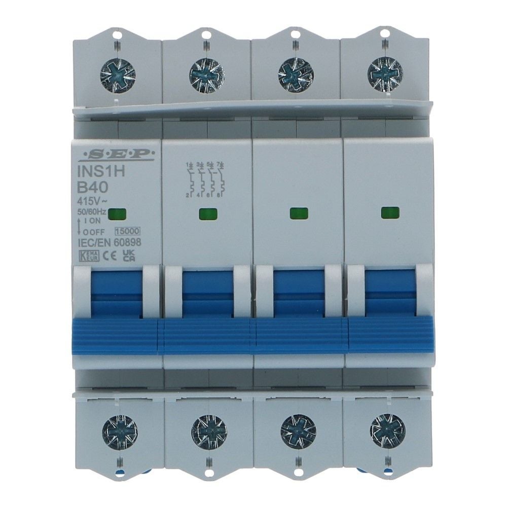 Installatieautomaat  4 polig 10A karakteristiek C 15kA INS1H