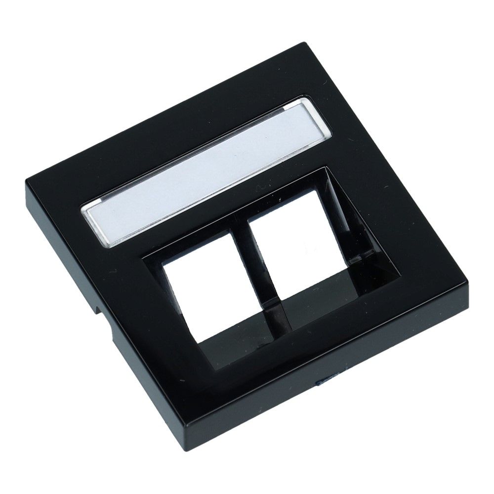 Centraalplaat ART 9005 datacontactdoos 2xRJ45