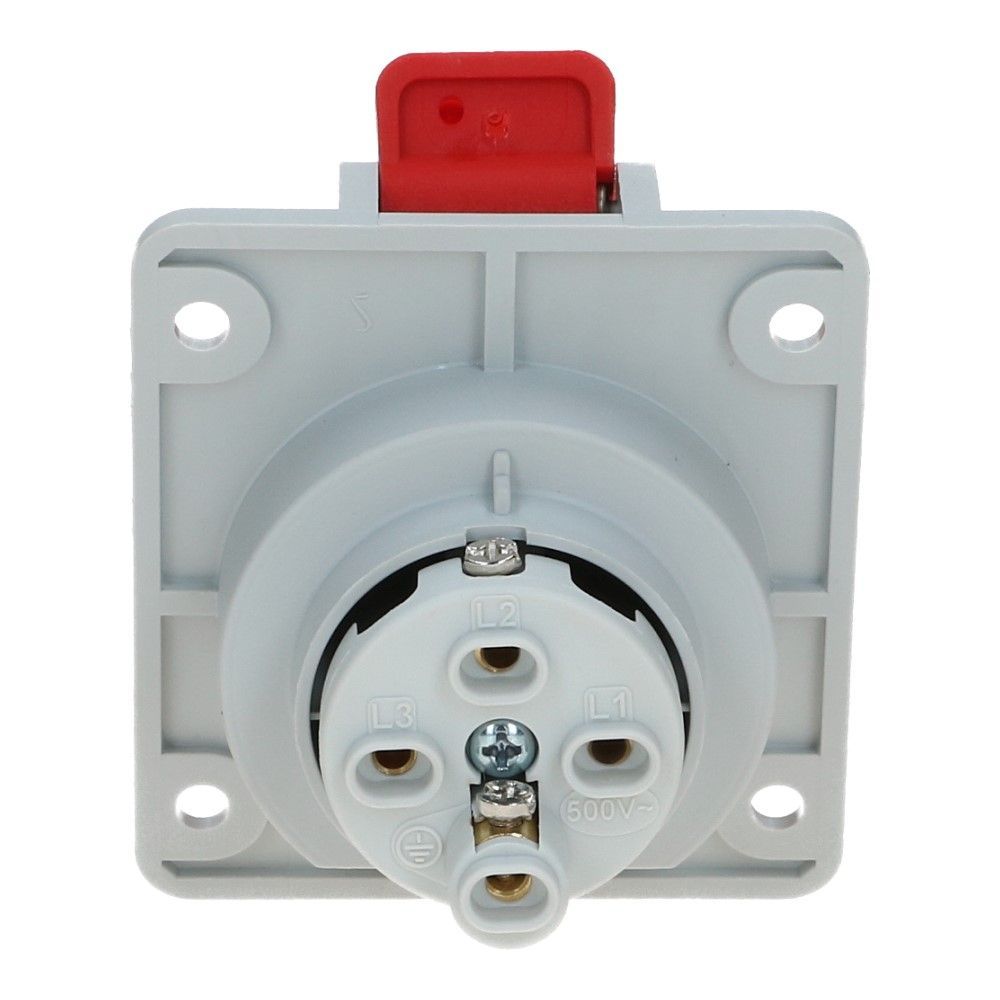 CEE female 4 polig 6H 16A IP44 inbouw wcd 380-415VAC