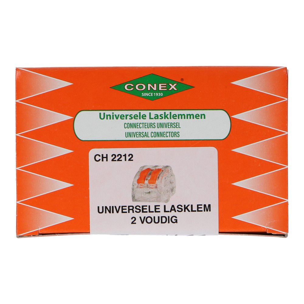 Lasklem 2 voudig 0.5-4mm² voor massief en soepel draad - 50 stuks