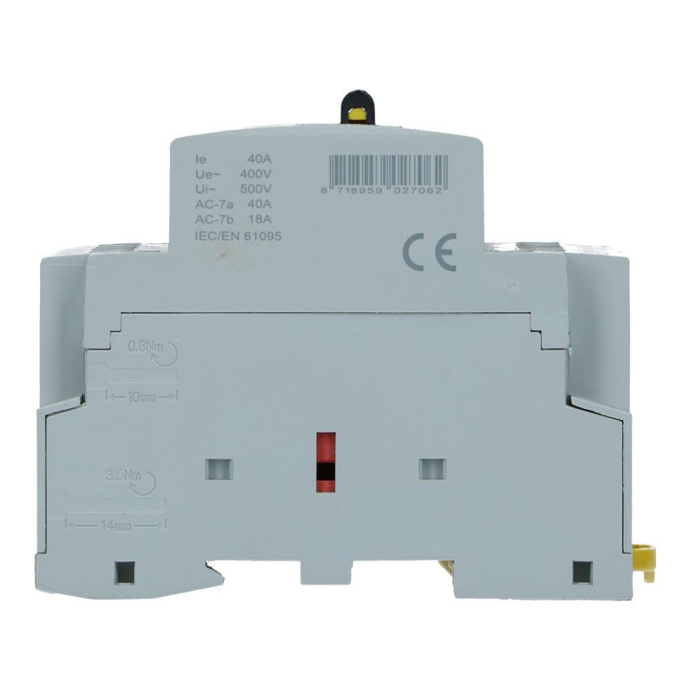 Installatierelais handbediend 63A 24VAC 3 NO + 1 NC