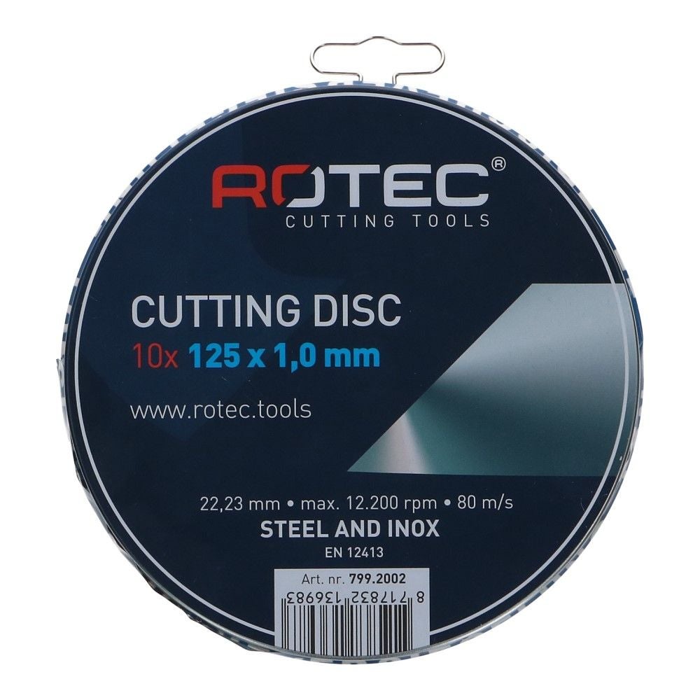 Doorslijpschijven 125x1.0x22.23mm RVS - 10 stuks