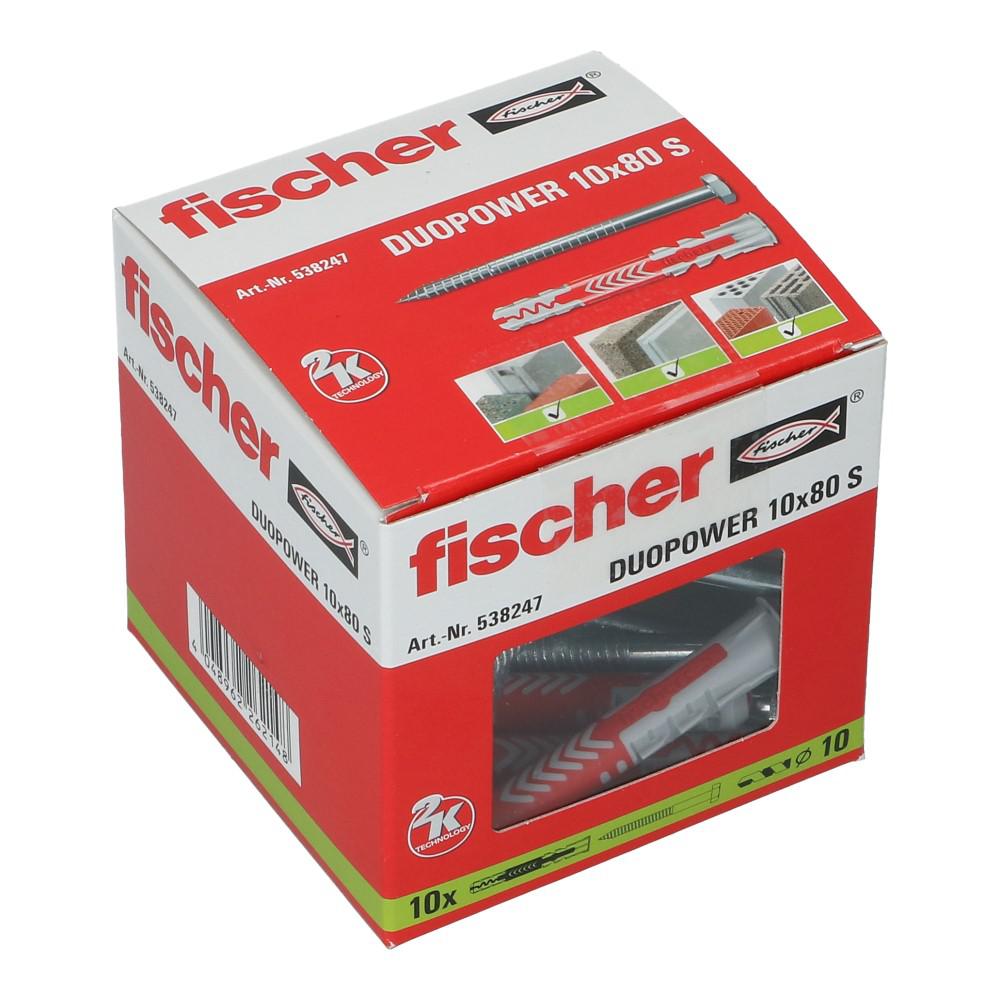 DuoPower plug universele 10x80mm met schroef 7x107mm SW13 - 10 stuks