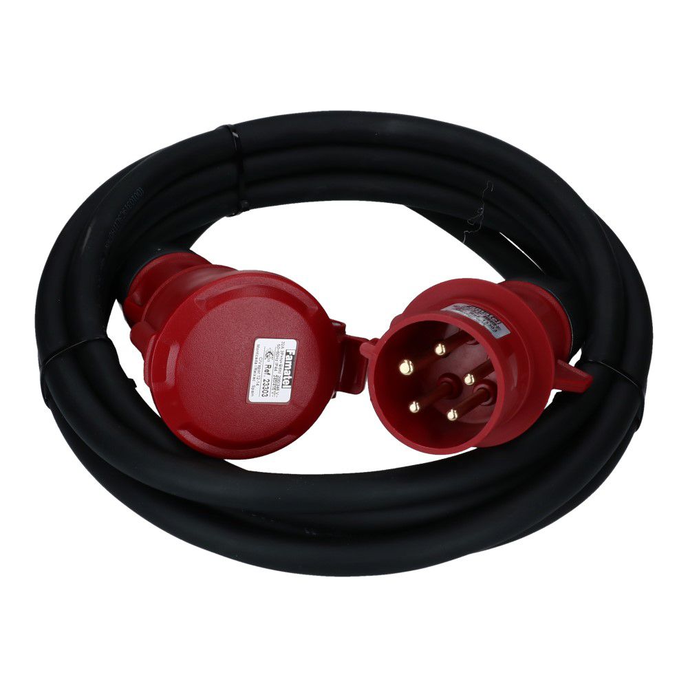 CEE verlengkabel 5 polig 32A 5x6mm² 5 meter IP44 H07RN-F