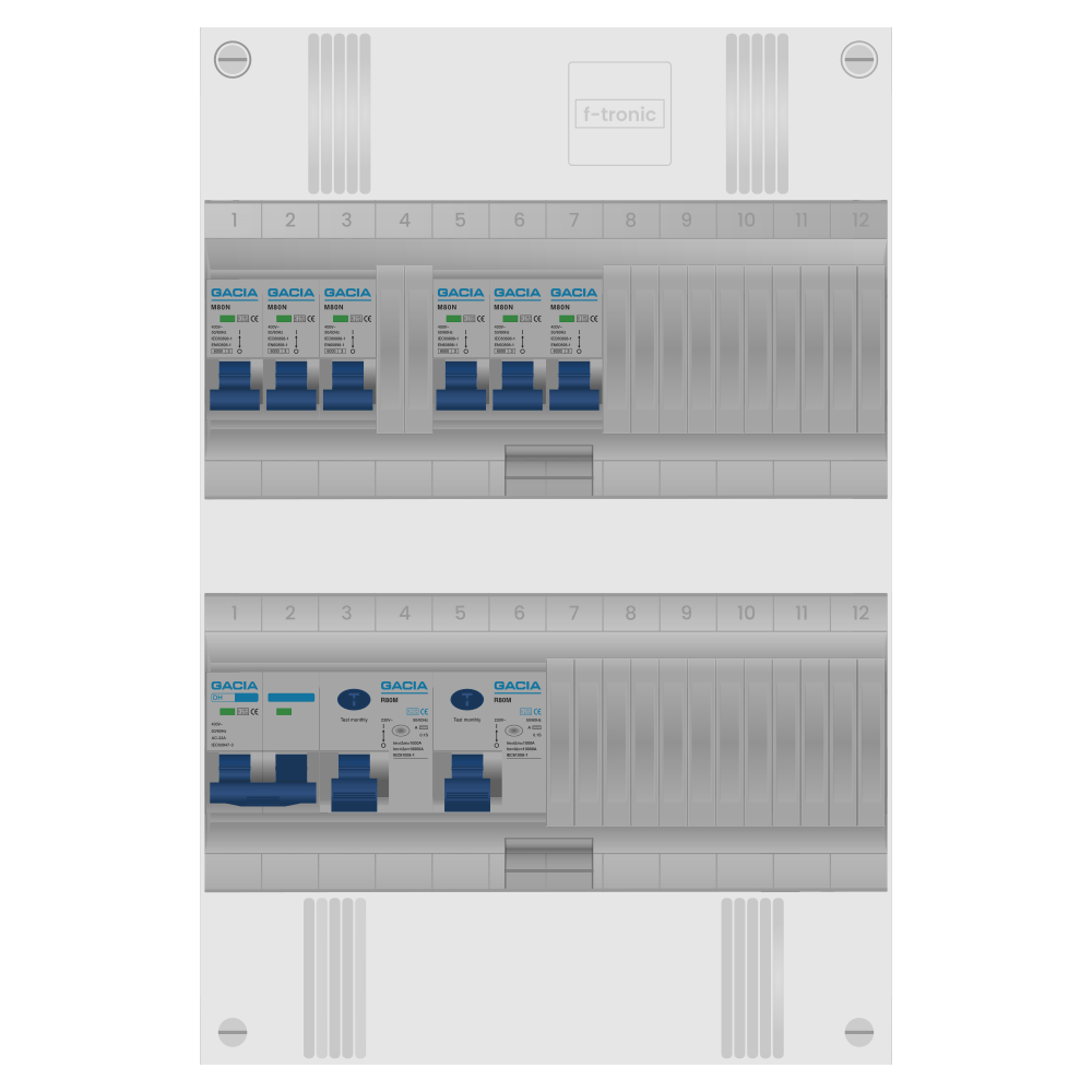 Groepenkast PV-ready 63A 1 fase 6 groepen