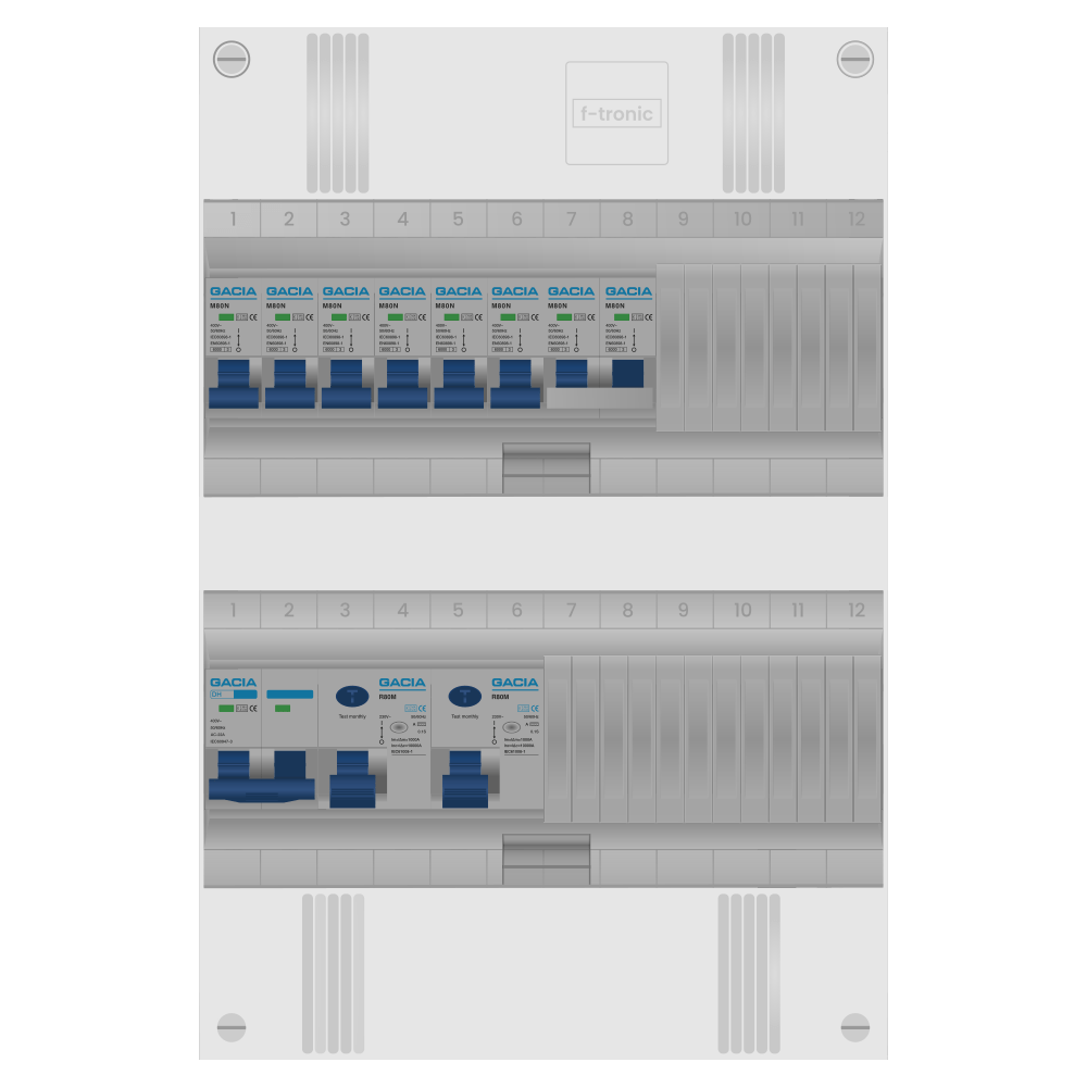 Groepenkast PV-ready 63A 1 fase 6 groepen + kookgroep