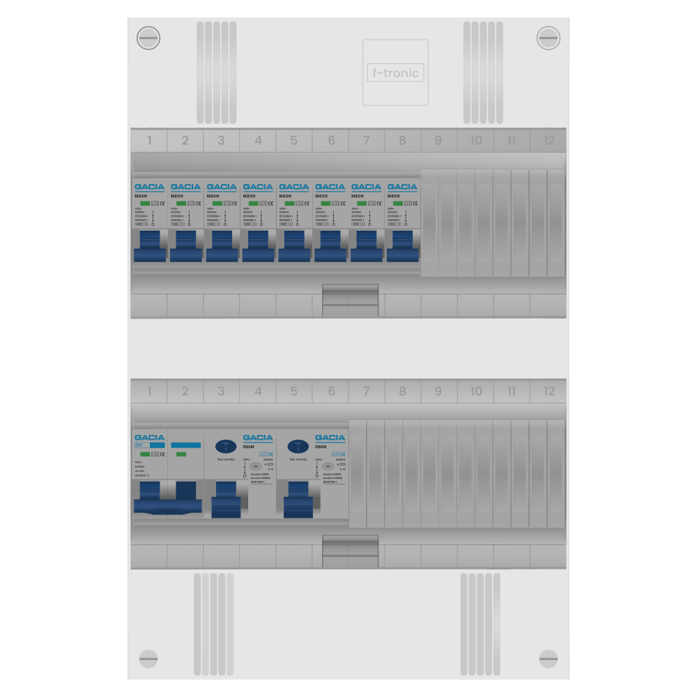 Groepenkast PV-ready 63A 1 fase 8 groepen
