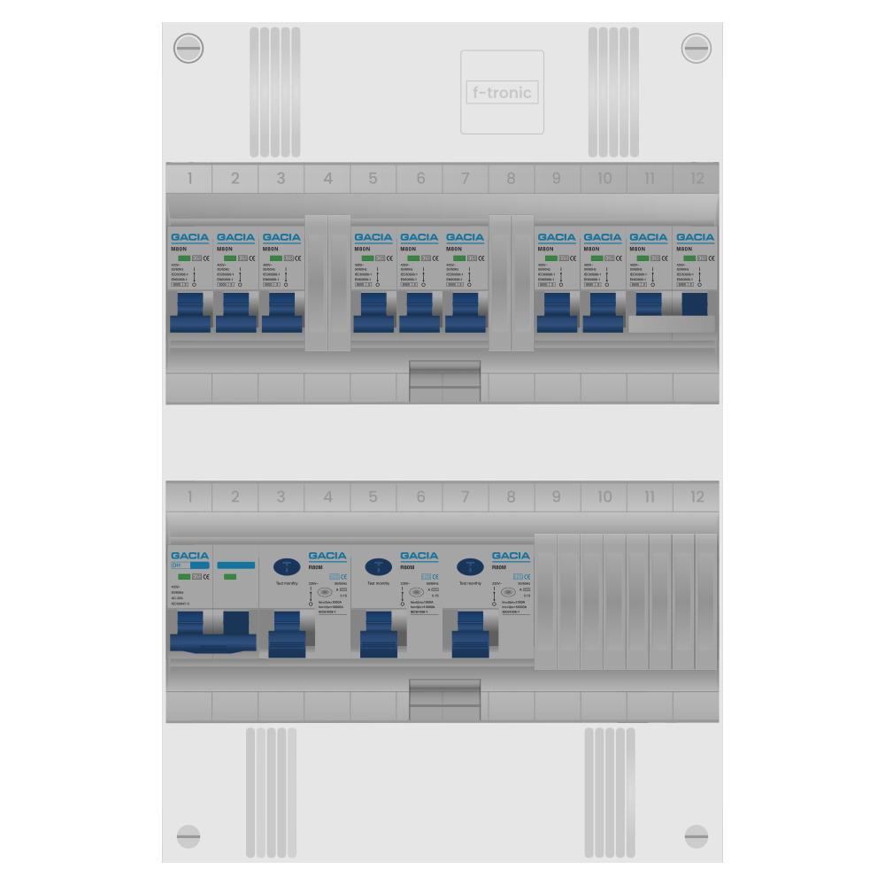 Groepenkast PV-ready 63A 1 fase 8 groepen + kookgroep