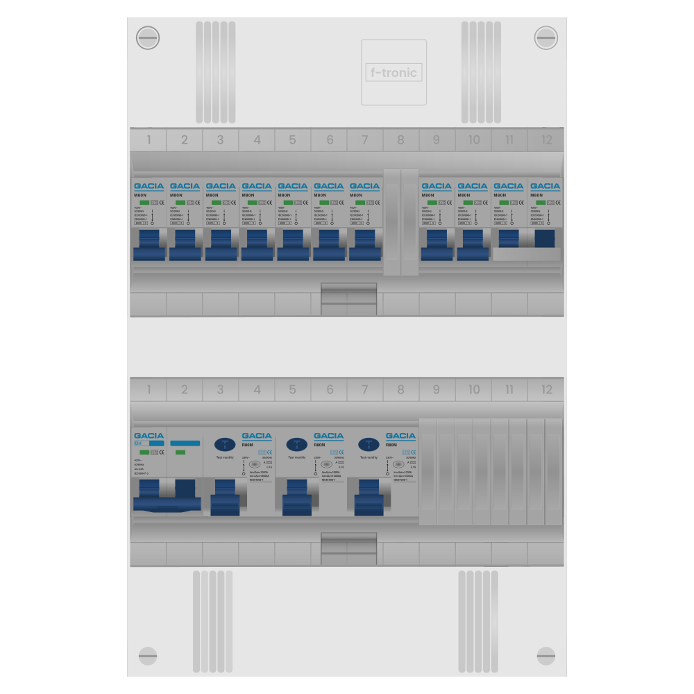 Groepenkast PV-ready 63A 1 fase 9 groepen + kookgroep