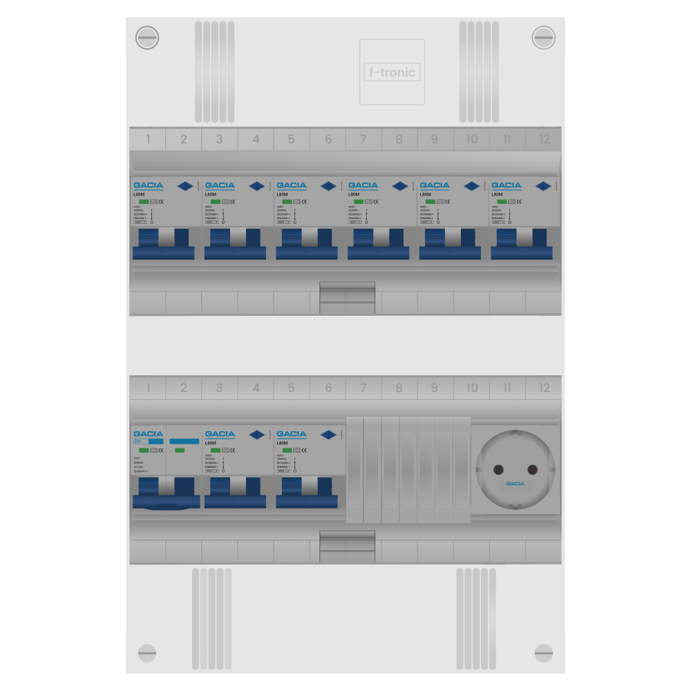 Groepenkast PV-ready 63A 1 fase 8 alamat + wcd