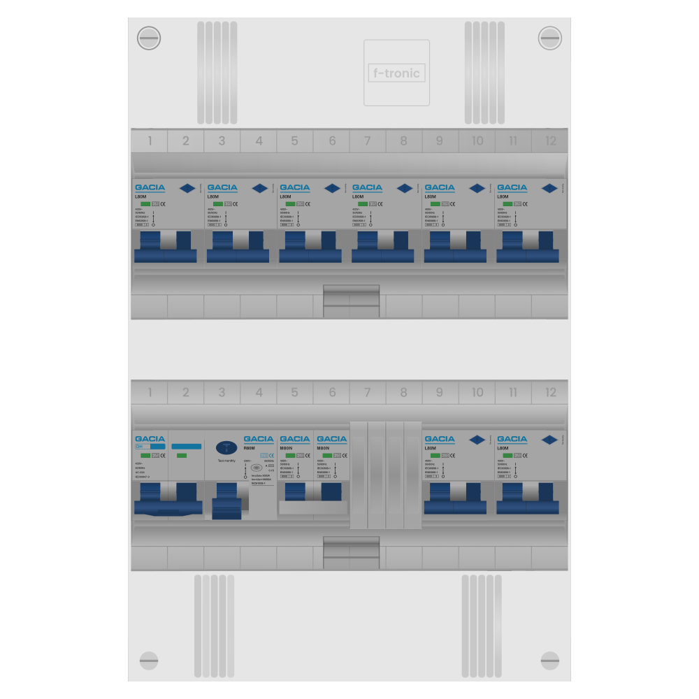 Groepenkast PV-ready 63A 1 fase 8 alamat + kookgroep