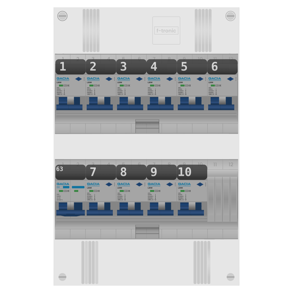 Groepenkast PV-ready 63A 1 fase 10 alamat