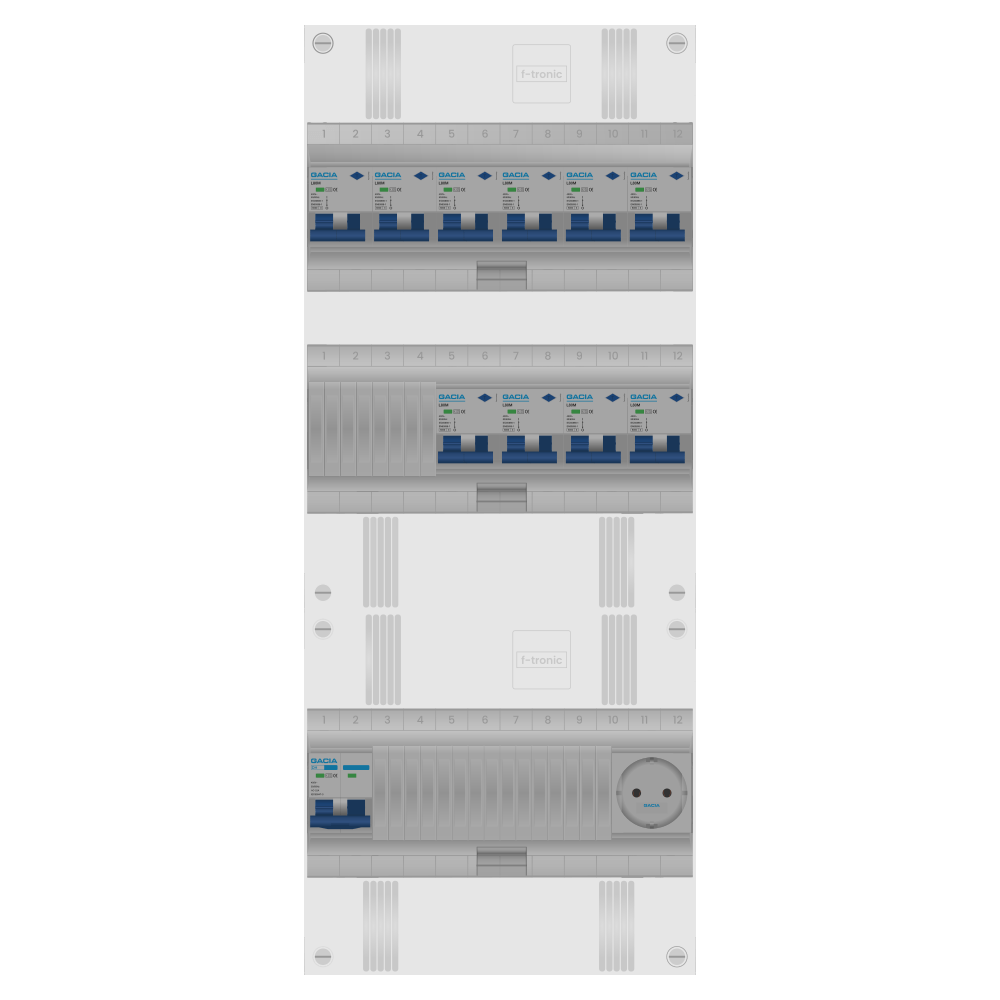 Groepenkast PV-ready 63A 1 fase 10 alamat + wcd