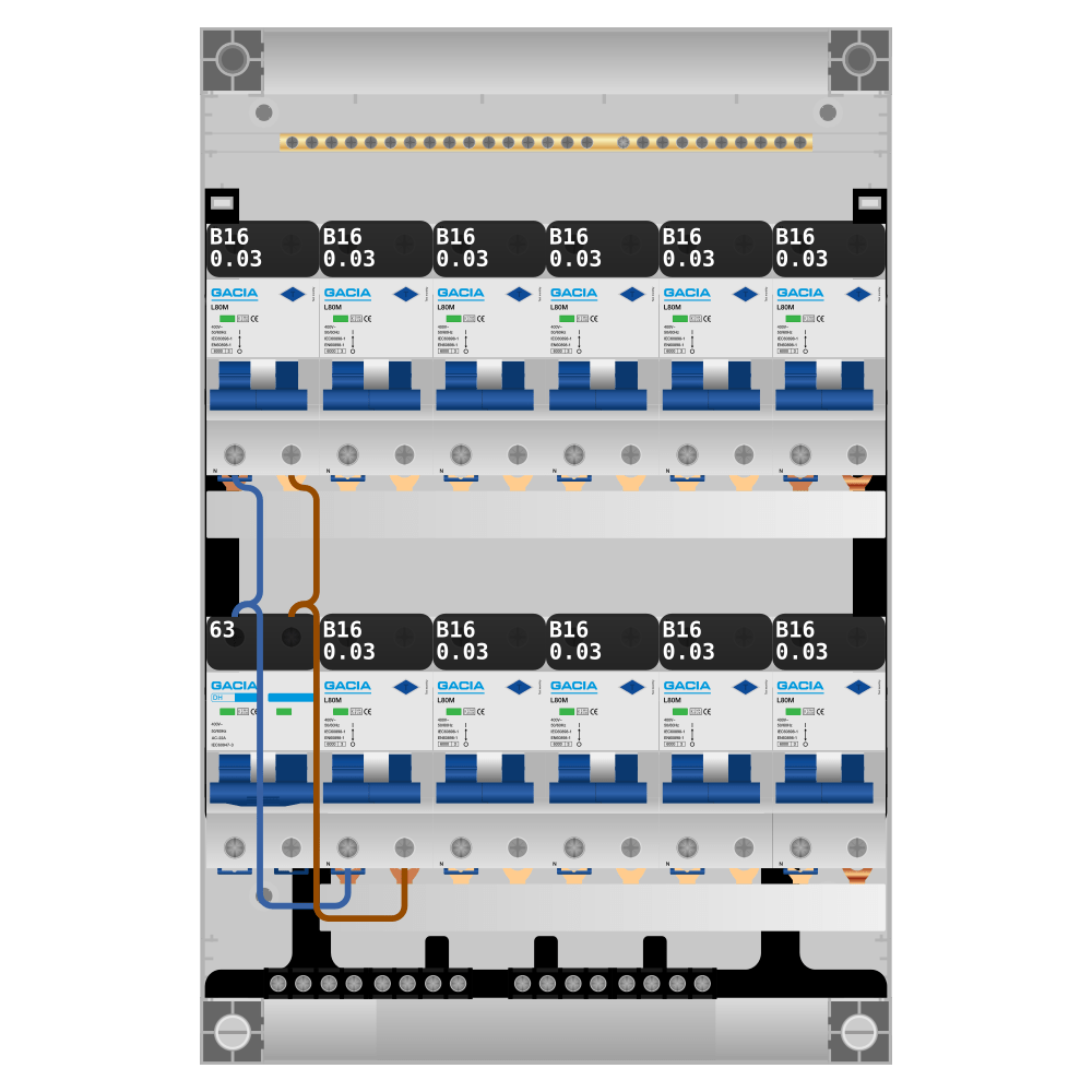 Groepenkast PV-ready 63A 1 fase 11 alamat
