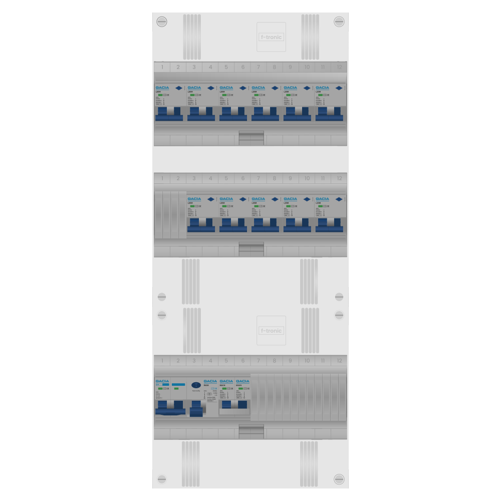 Groepenkast PV-ready 63A 1 fase 11 alamat + kookgroep