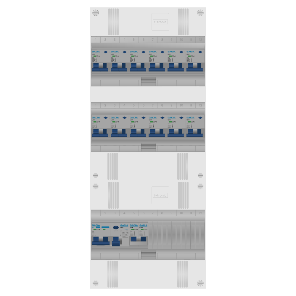 Groepenkast PV-ready 63A 1 fase 12 alamat + kookgroep