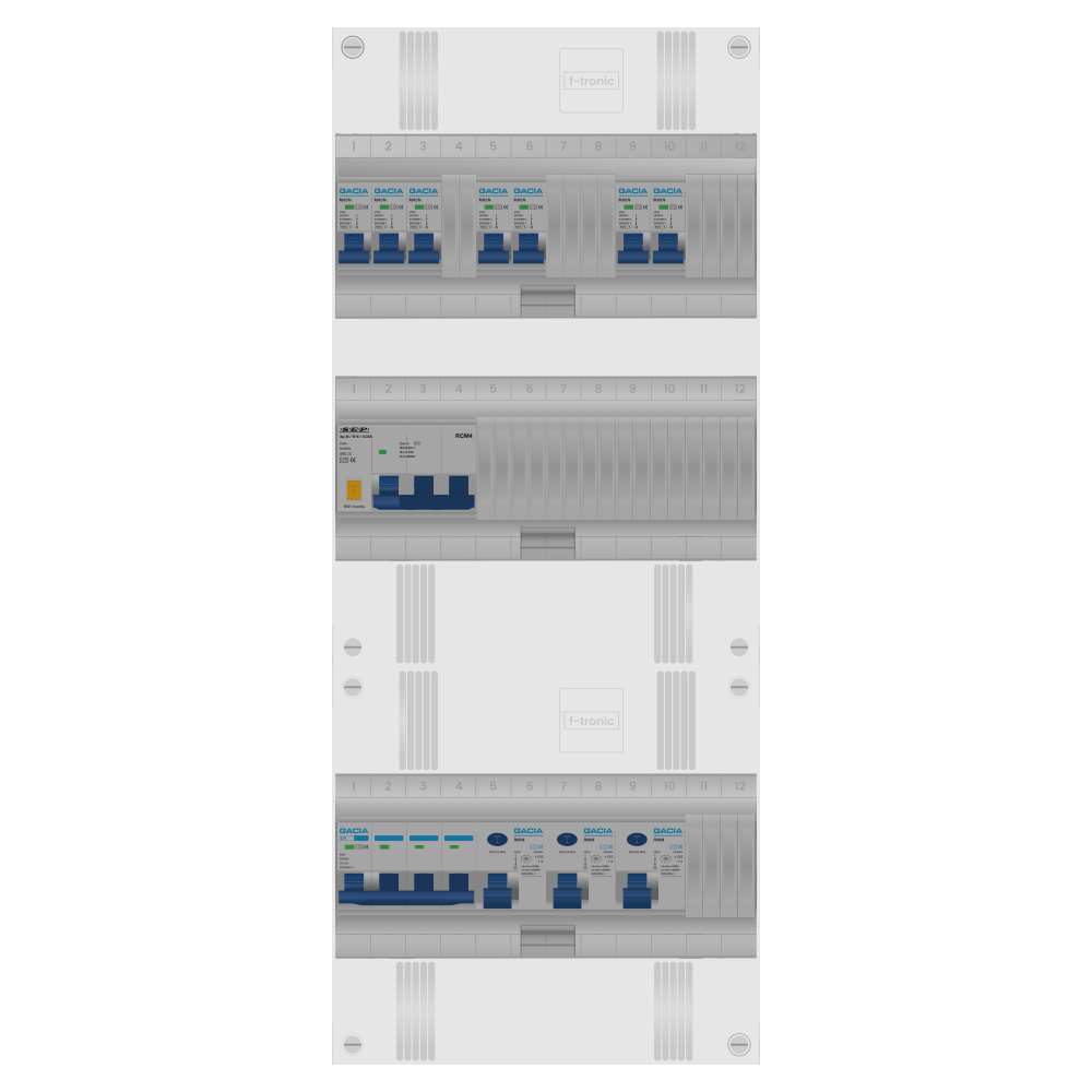 Groepenkast PV-ready 63A 3 fase 7 groepen + kracht