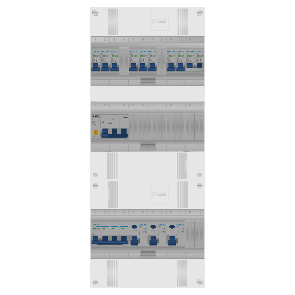 Groepenkast PV-ready 63A 3 fase 8 groepen + kookgroep + kracht