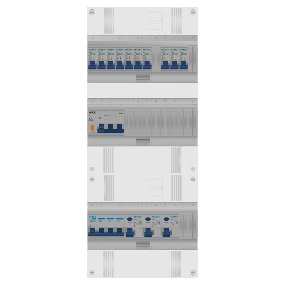 Groepenkast PV-ready 63A 3 fase 10 groepen + kracht