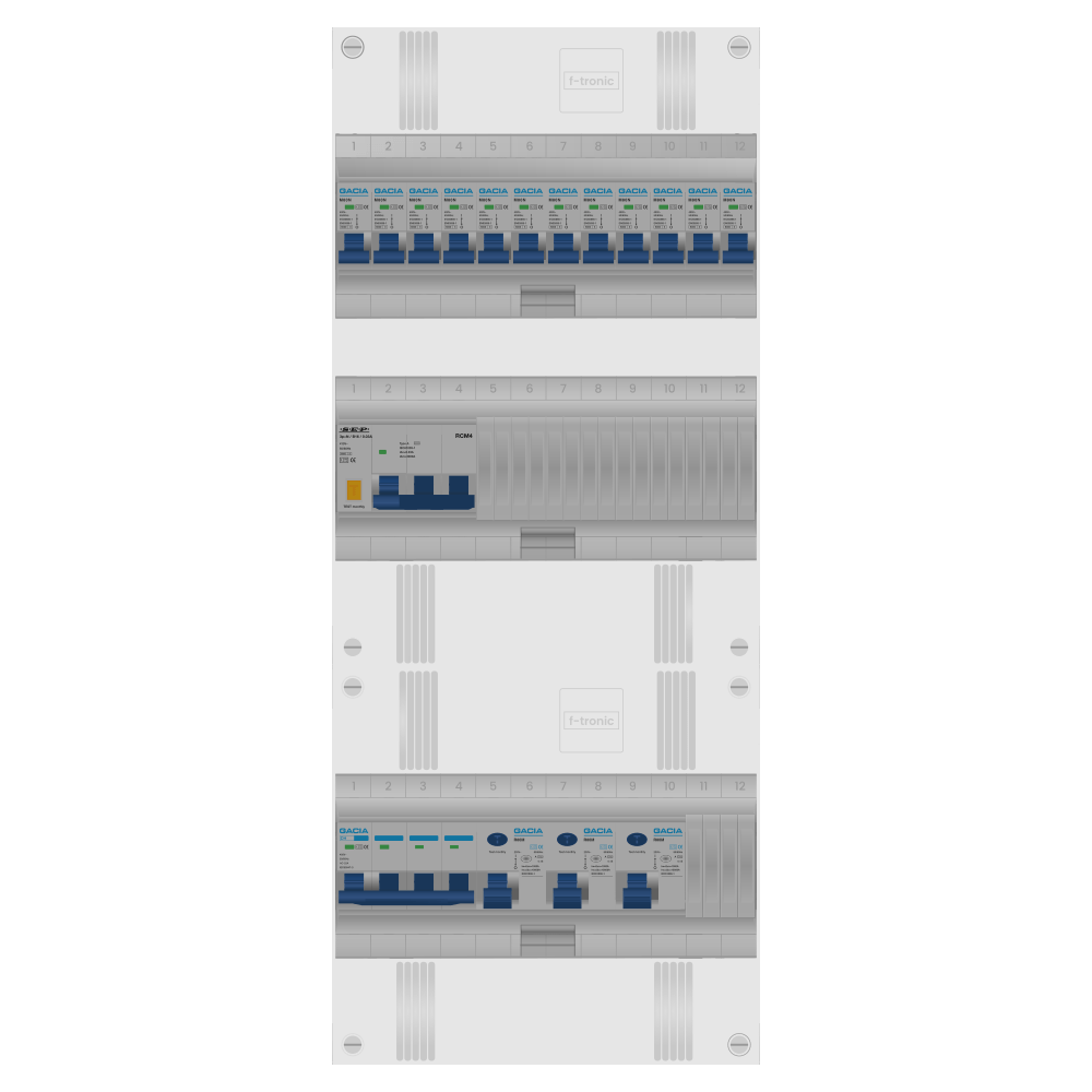 Groepenkast PV-ready 63A 3 fase 12 groepen + kracht