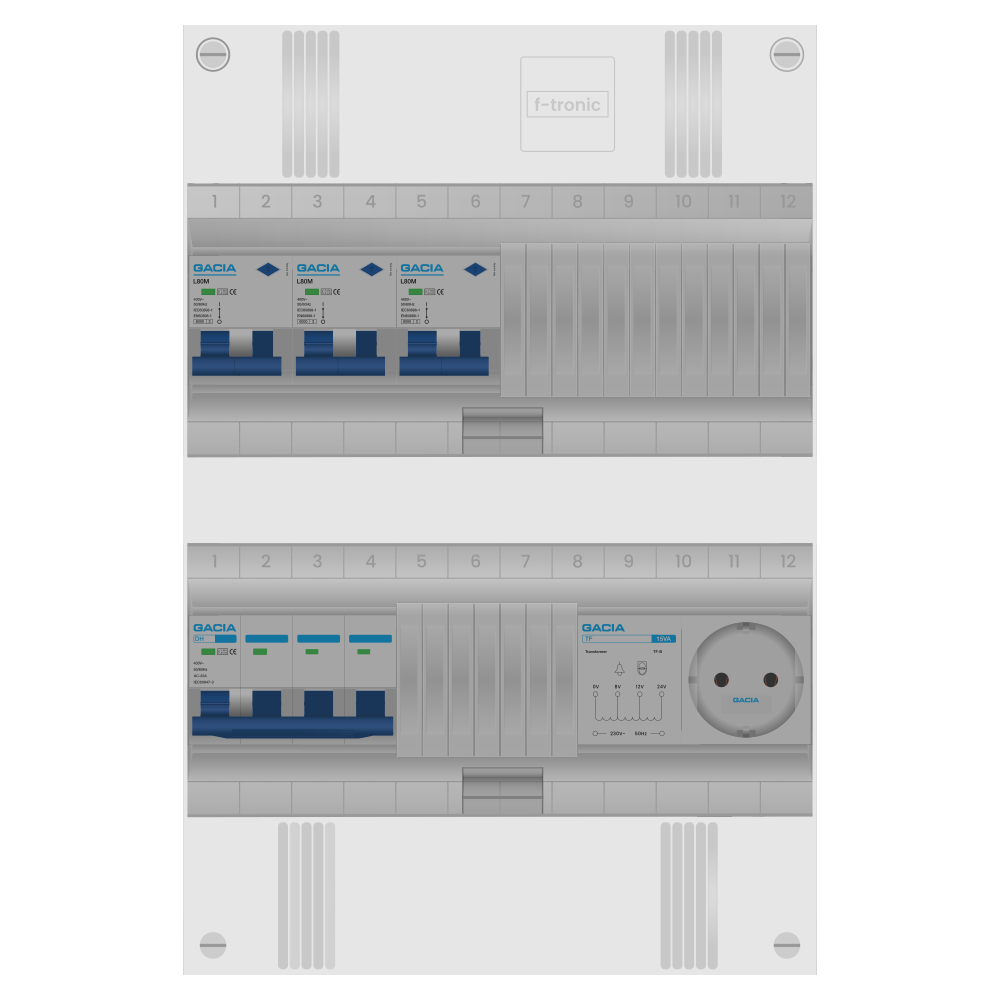 Groepenkast PV-ready 63A 3 fase 3 alamat + beltrafo + wcd