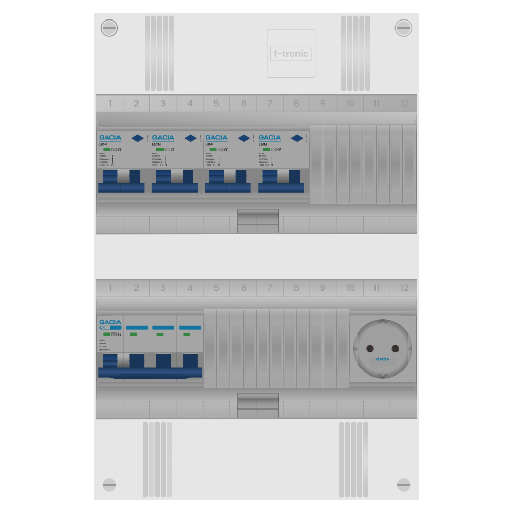Groepenkast PV-ready 63A 3 fase 4 alamat + wcd