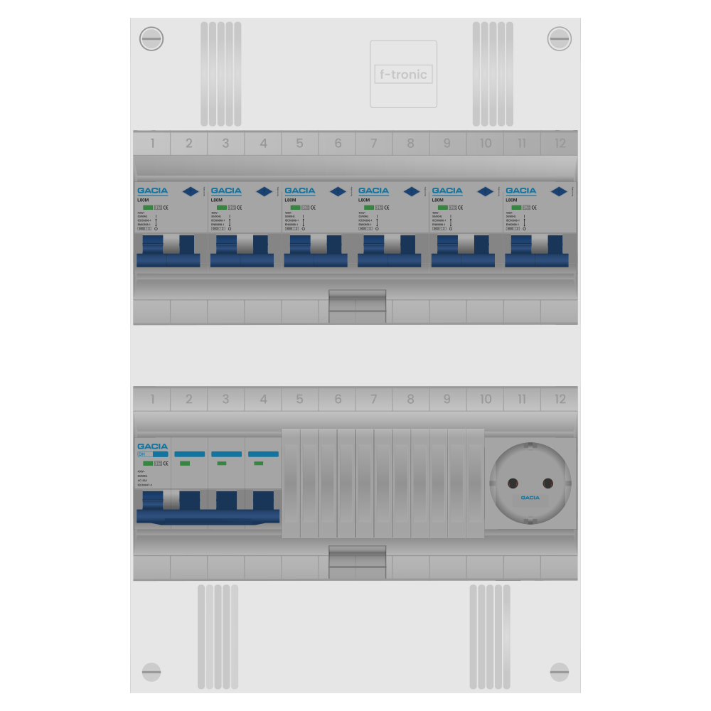 Groepenkast PV-ready 63A 3 fase 6 alamat + wcd