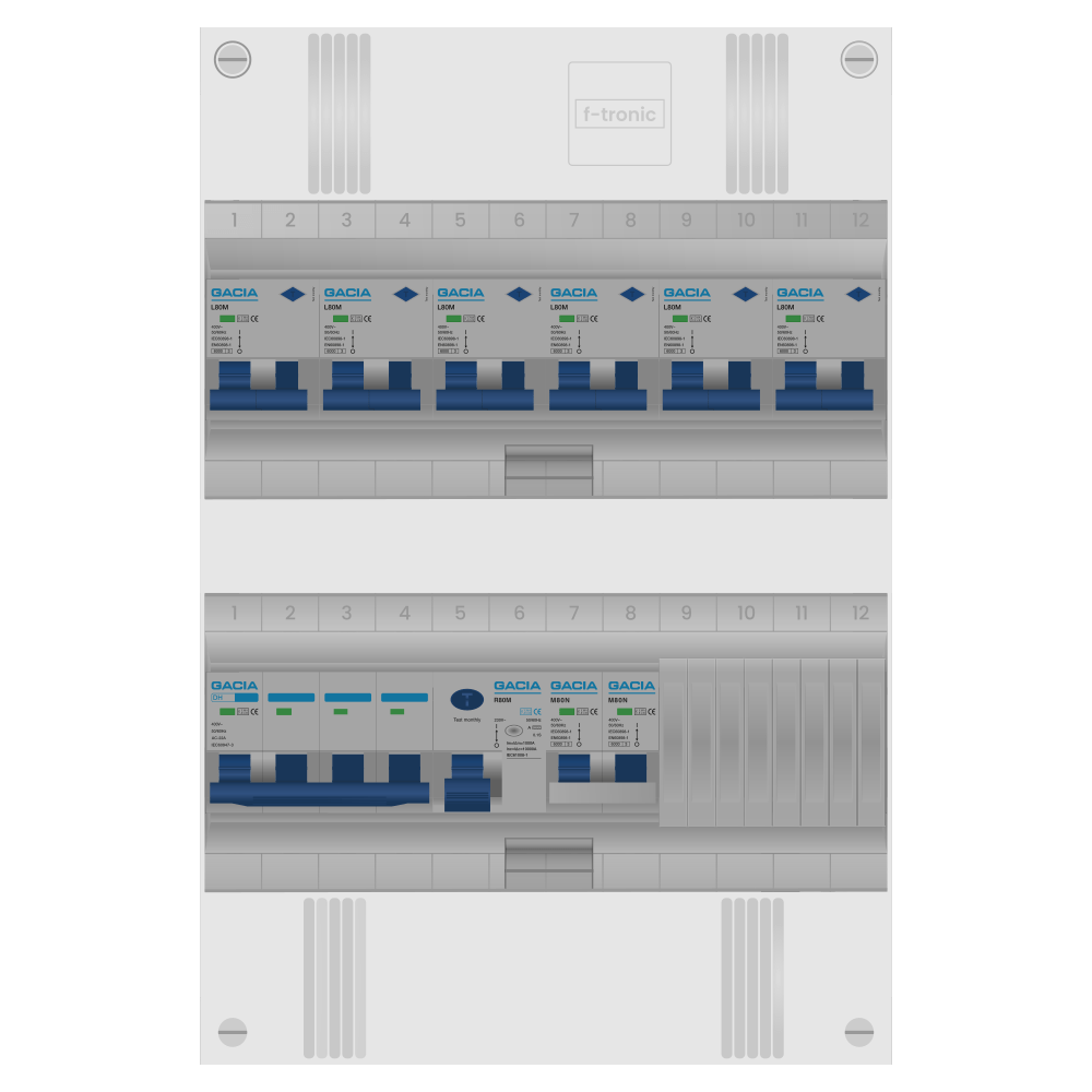 Groepenkast PV-ready 63A 3 fase 6 alamat + kookgroep