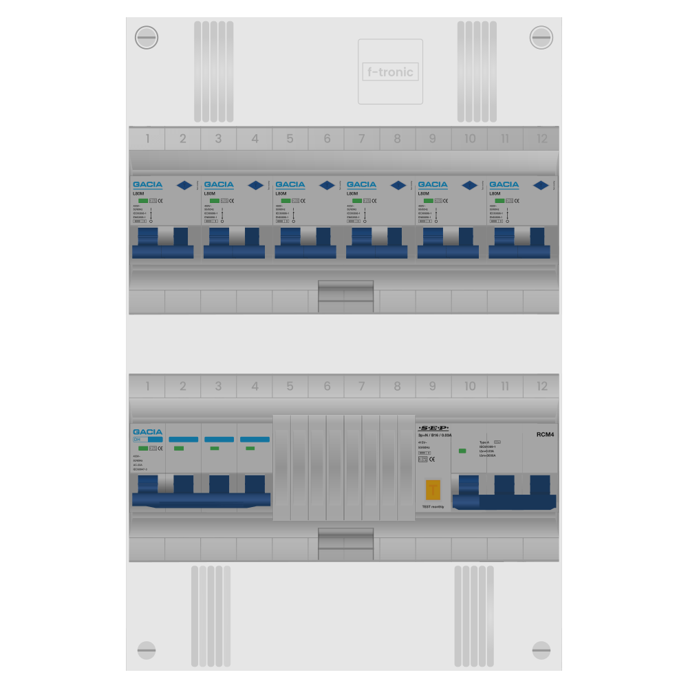 Groepenkast PV-ready 63A 3 fase 6 alamat + kracht