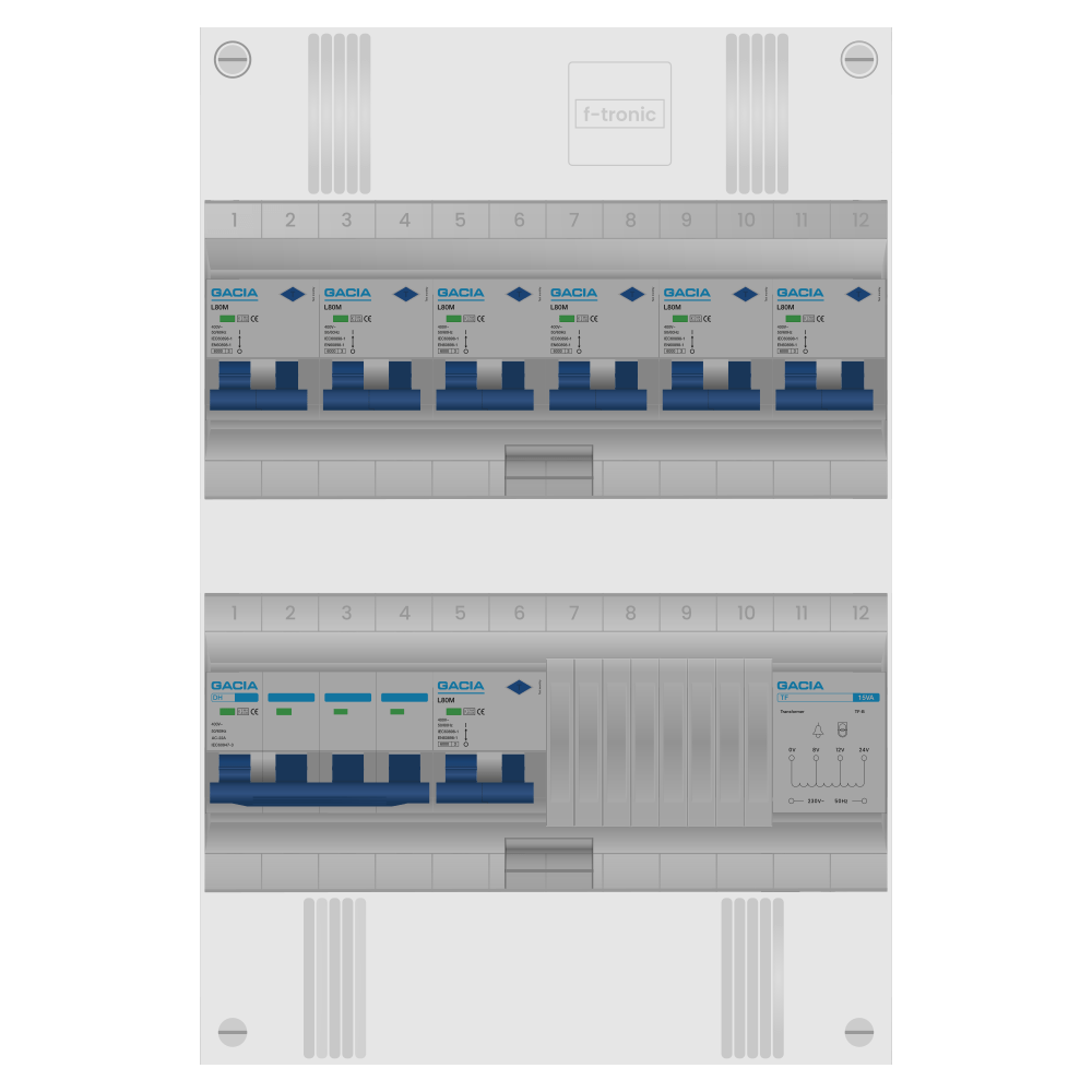 Groepenkast PV-ready 63A 3 fase 7 alamat + beltrafo