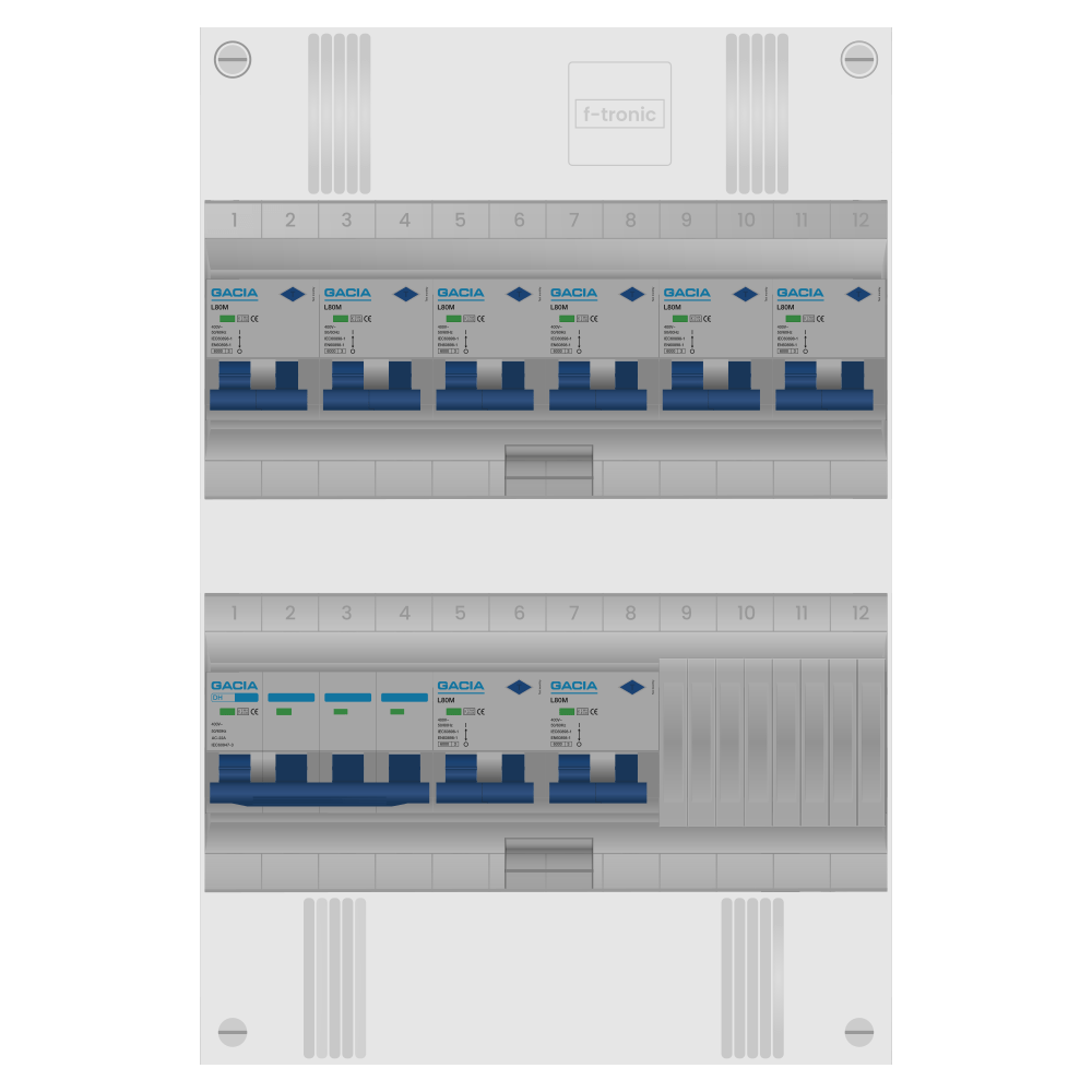 Groepenkast PV-ready 63A 3 fase 8 alamat