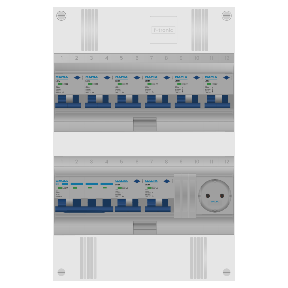 Groepenkast PV-ready 63A 3 fase 8 alamat + wcd