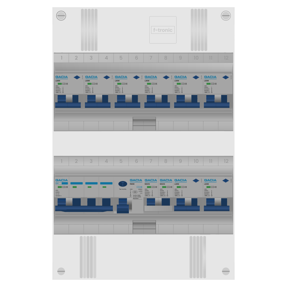 Groepenkast PV-ready 63A 3 fase 8 alamat + kookgroep